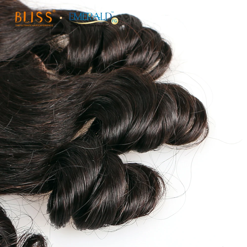 Bliss Emerald Virgin Remy Brazilian 4x4 Lace Closure Frontal Movad Curl Funmi Hair Egg Curl Cuticle Aligned Cheap Price Closure