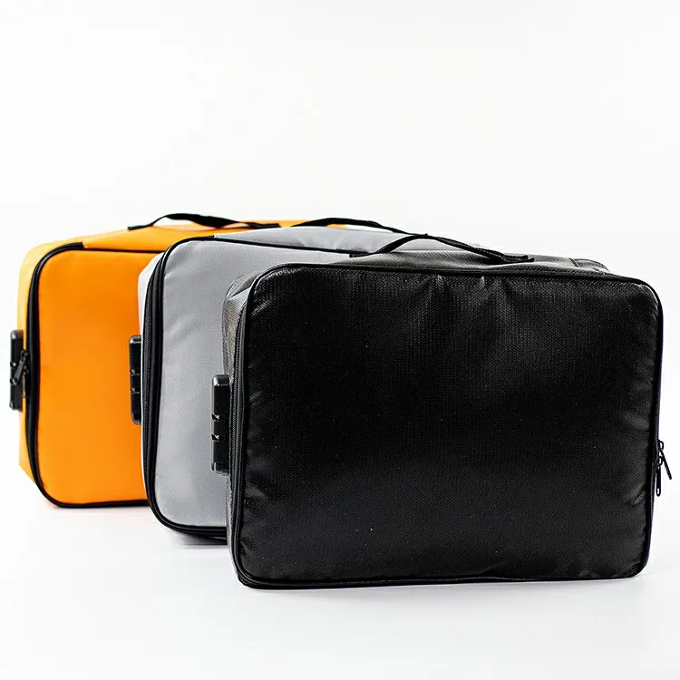 Large Capacity Premium Fireproof Storage Case 4-layer Fire-Resistant Multi-Compartment Double Sealed Strong Seams Organizer Box