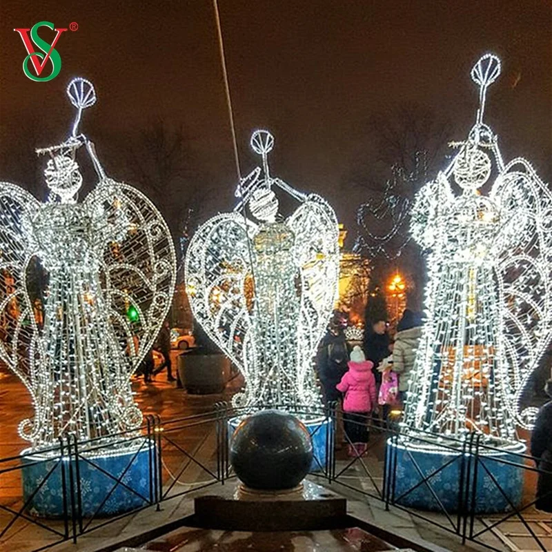 Игровой инструмент ангел Летающий угловой свет для коммерческого торгового центра рождественское событие праздничное украшение