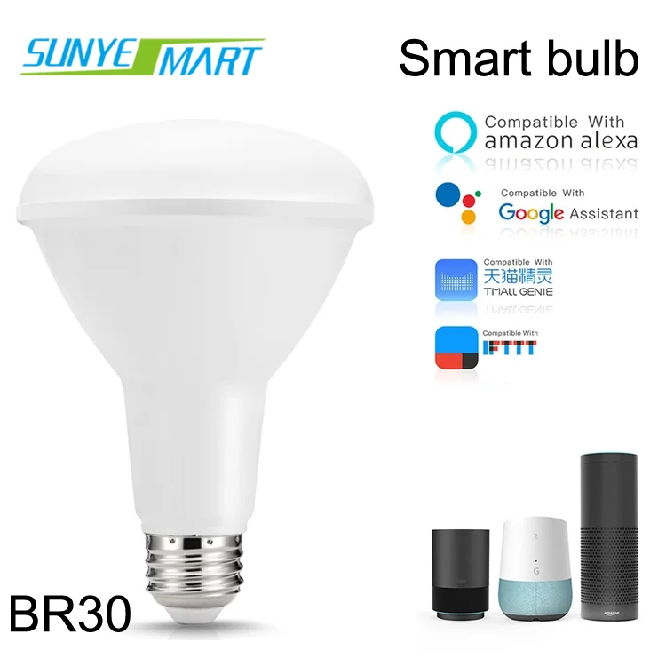 
NEW Wifi smart dimmable E27 E14 control RGB LED candle light bulb lamp color changing alexa remote smart led ceiling light 