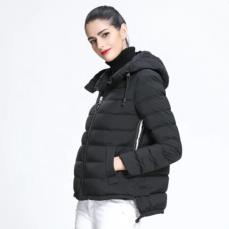 [TANBOER-TB3266]black latest design waterproof breathable white good quality thin puffer jacket for women