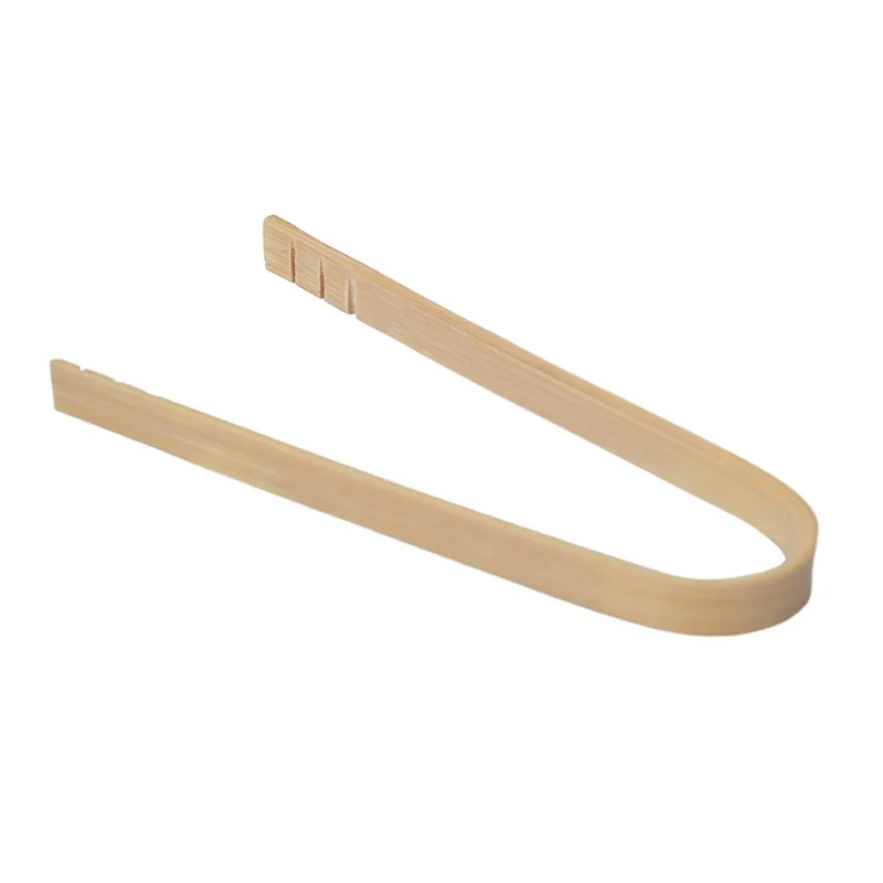 U shape mini disposable  white color bamboo tongs