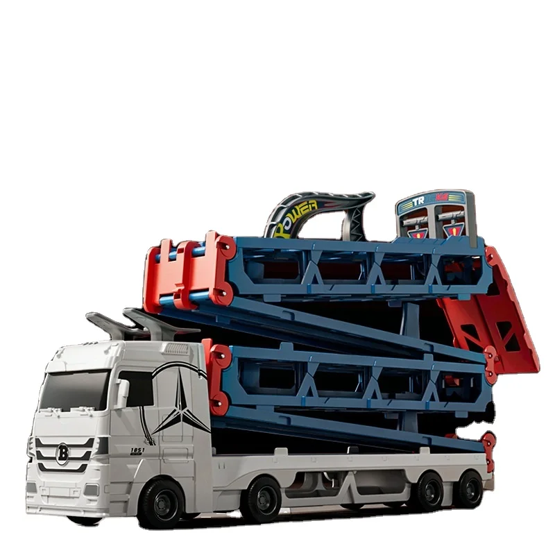 Trending products Multi Ejection big Track Transporter Toy Alloy Car Catapult Deformation Folding Truck juguetes para los ninos