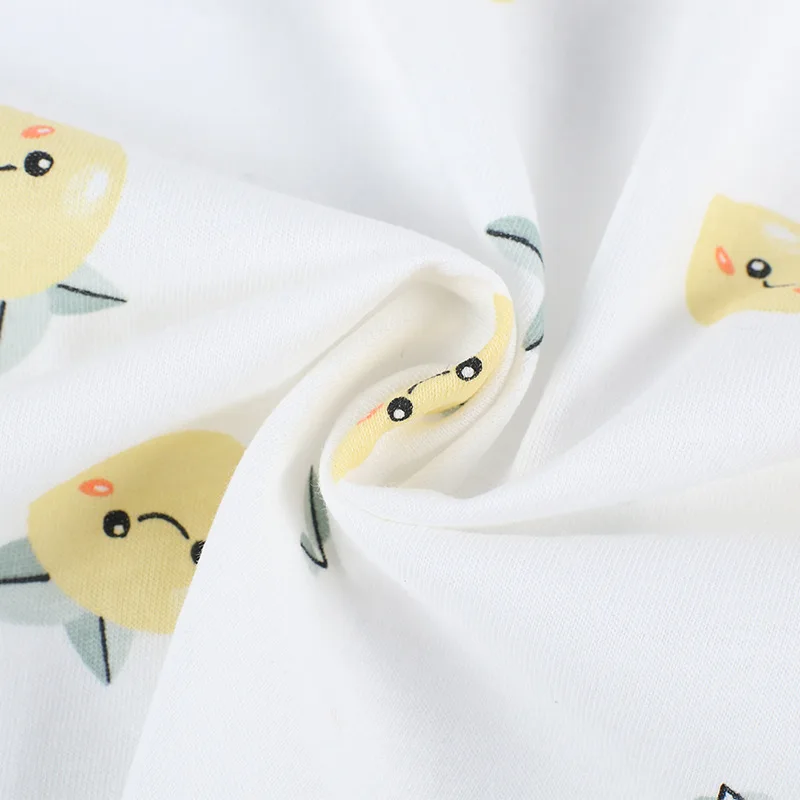 Organic Cotton Cartoon Animal Design Tissue 100% Cotton Knit Fabric Washable Cotton Printed Fabric for Children