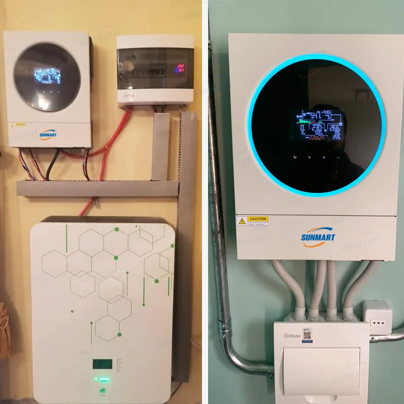 SUNMART VMIV TWIN 4KW 24V120A MPPT hybrid solar power inverter with 60V-450V PV