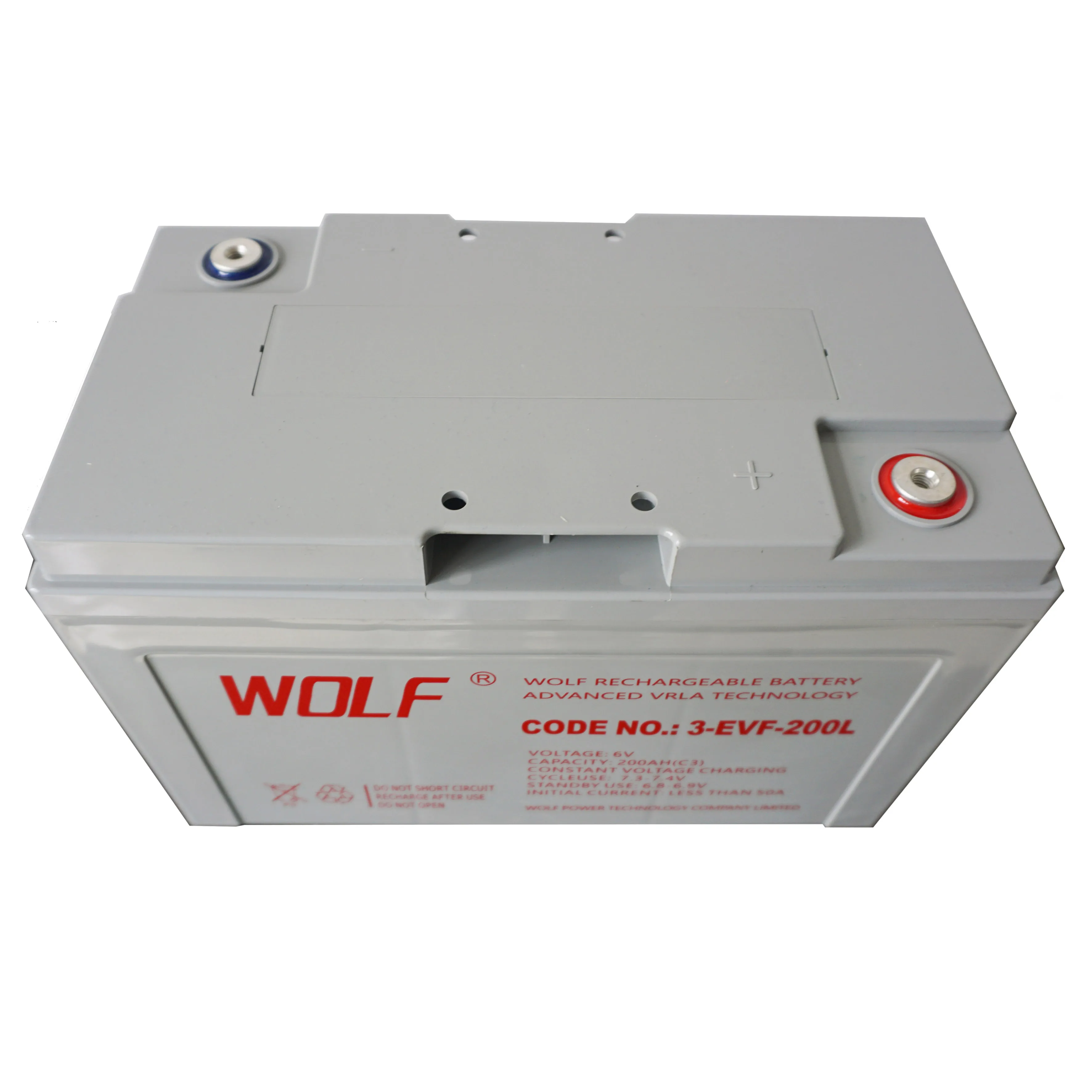 330*180*220mm agm sealed 6V 200ah battery for electric road sweeper