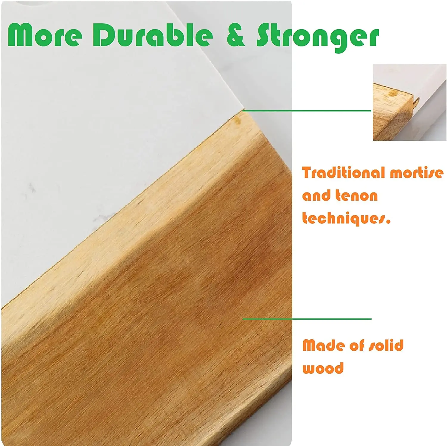 Hot Selling Cutting Board Serving Trays Durable Marble and Natural Wood Chopping Board for Bread Steak