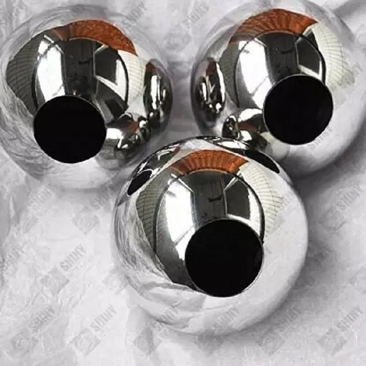 Уличные украшения, садовая металлическая скульптура, художественные шары, ремесла, металл, нержавеющая сталь, радужные цвета, внутренние полые украшения, сферы