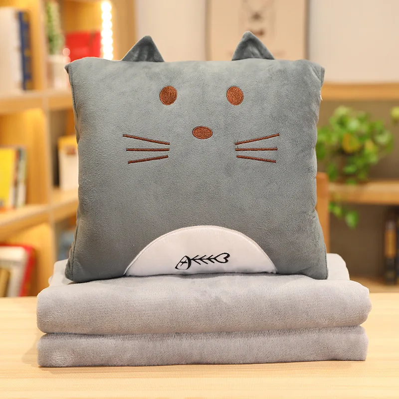 quilt dual use car 2 in 1 two in one animal pillow air conditioner quilt travel pillow blanket