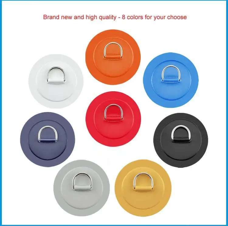 4.3inch 11cm Stainless Steel D Ring Pad/Patch for PVC Inflatable Boat Raft Dinghy Canoe Kayak Surfboard SUP Tie Down