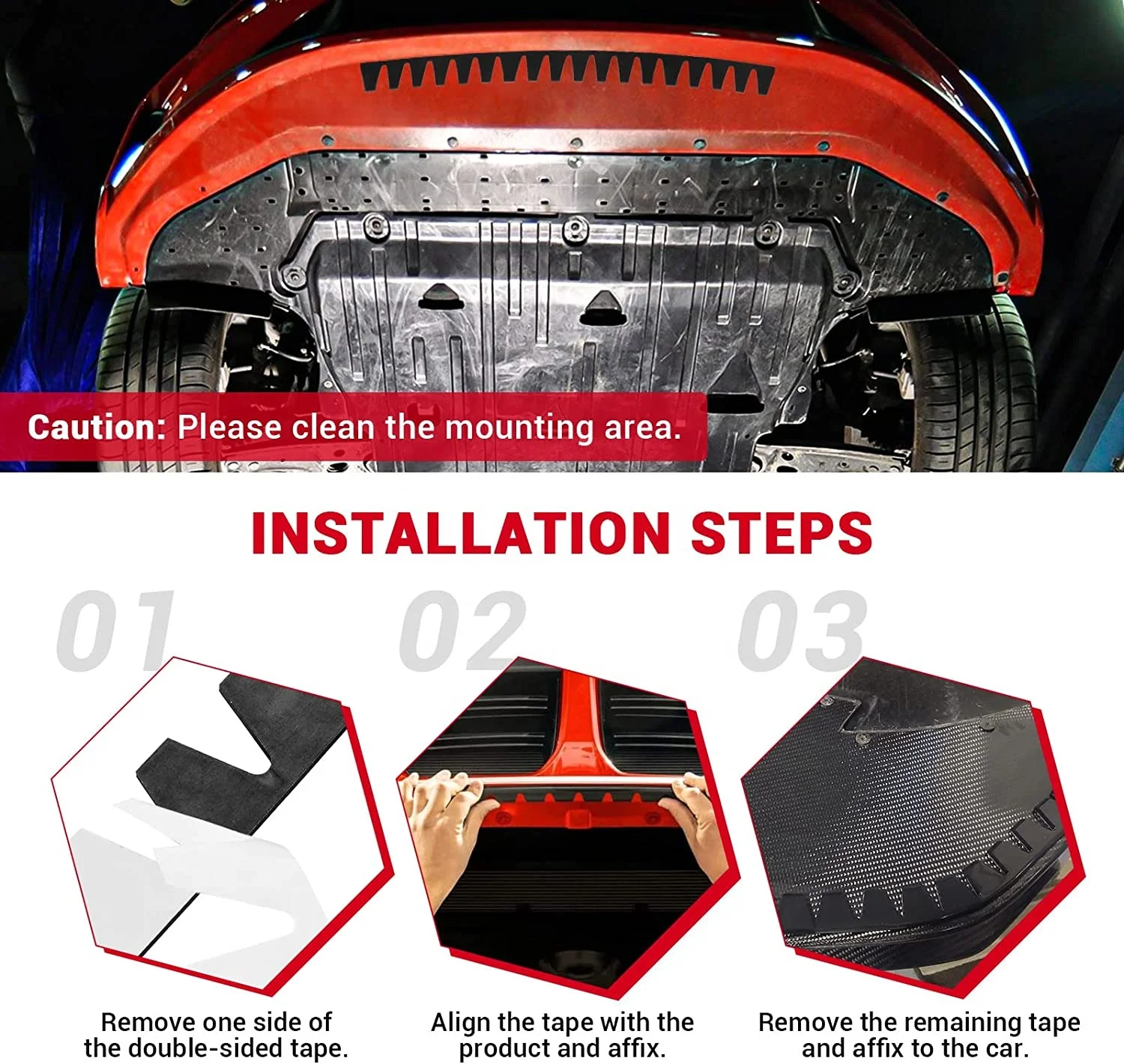 Car Bumper Scrape Guard Anti-Skid Bumper Protector is Compatible with SUV, DIY Bumper Protector kit Provides Chassis Protector