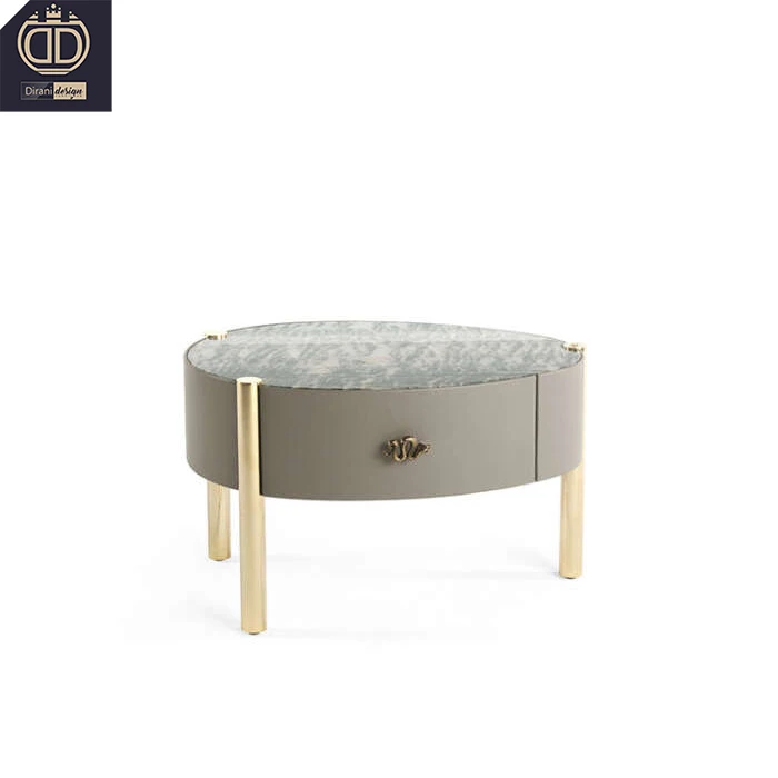Irregular unique design 3 legs modern lux night stand designer Italian luxury bed room furniture night stand
