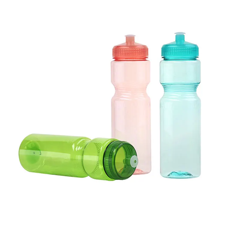 
Bpa free custom pressing type lid sport gym portable drinking clear cheap PET Promotional style bpa free water bottle plastic 