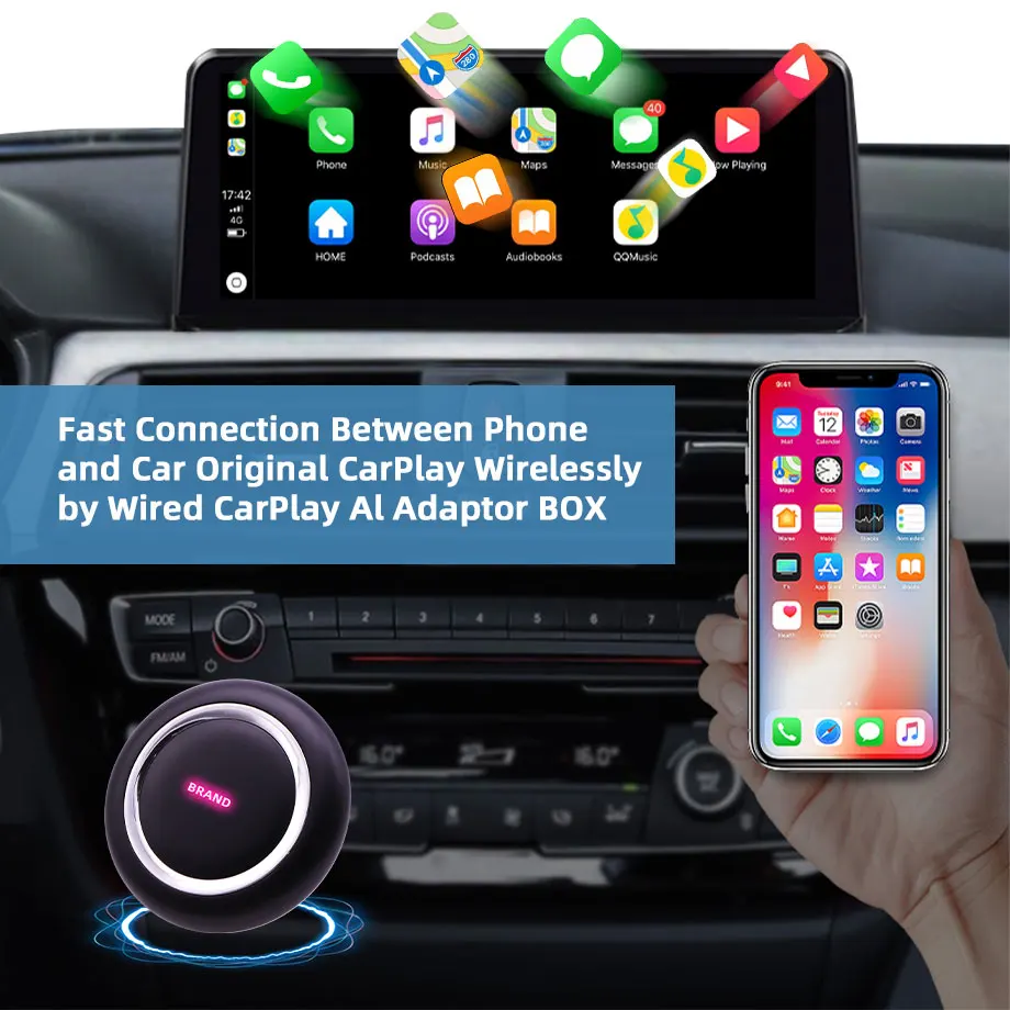 Hot sales android radio carplay carplay android 13 al box wireless carplay adapter youtube netflix