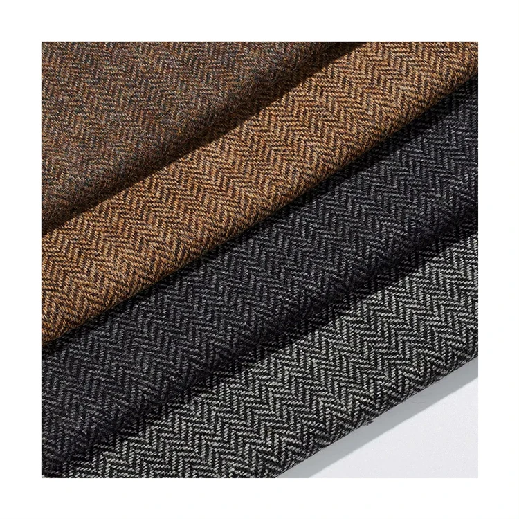Wool fabric herringbone twill fabric 100% wool fabric 500g/m