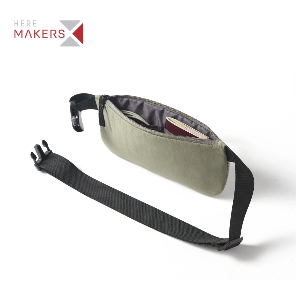 High quality Customize Logo Multi Function Zipper Unisex Bum Bag Fanny Pack Waterproof Nylon Sports Waist Pack Bag