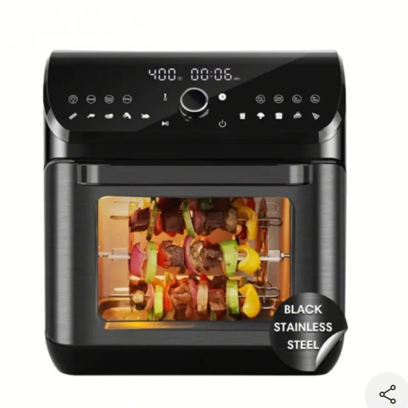 mini electric air fryer with Removable frying pan with OEM color and logo