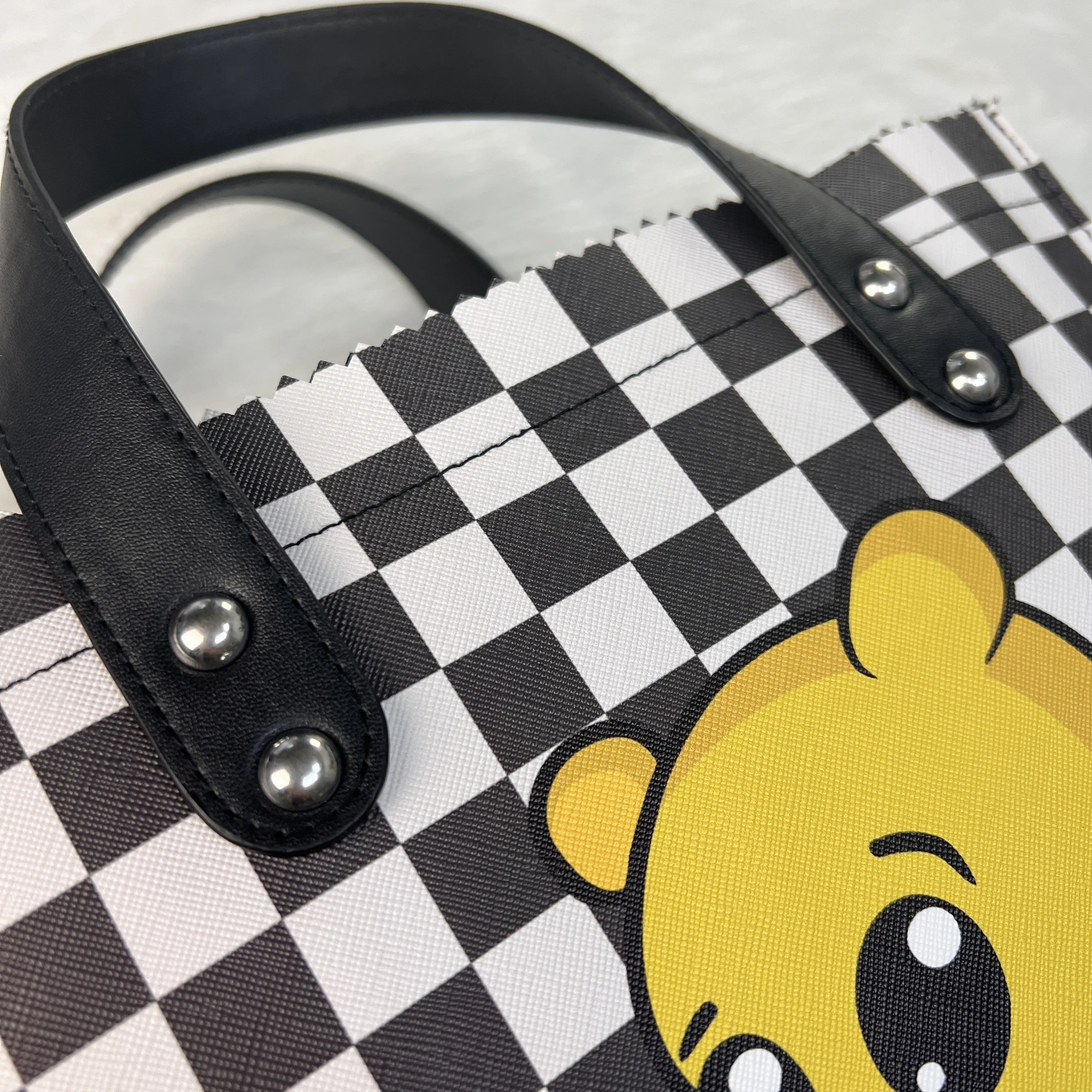 Small Kids Girls Anime Printed Waterpoof Work Travel School Mother Diaper Beach Lunch Shopping Leather Women Tote Bag