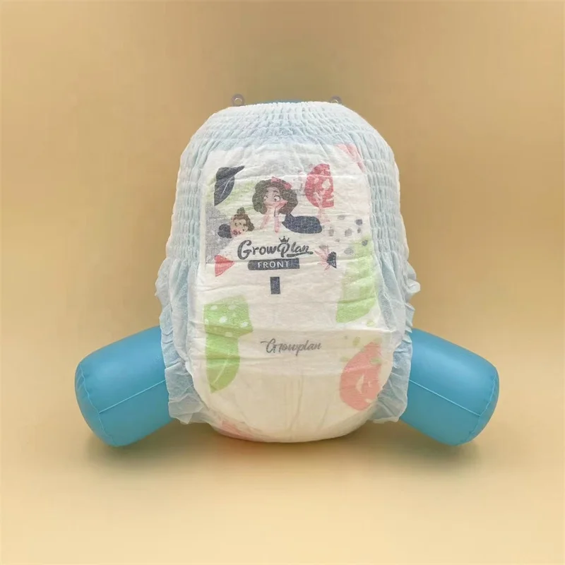 Biodegradable Bamboo Fabric Breathable Disposable Wetness Indicator High Quality Absorption Babe Pull Up Pants