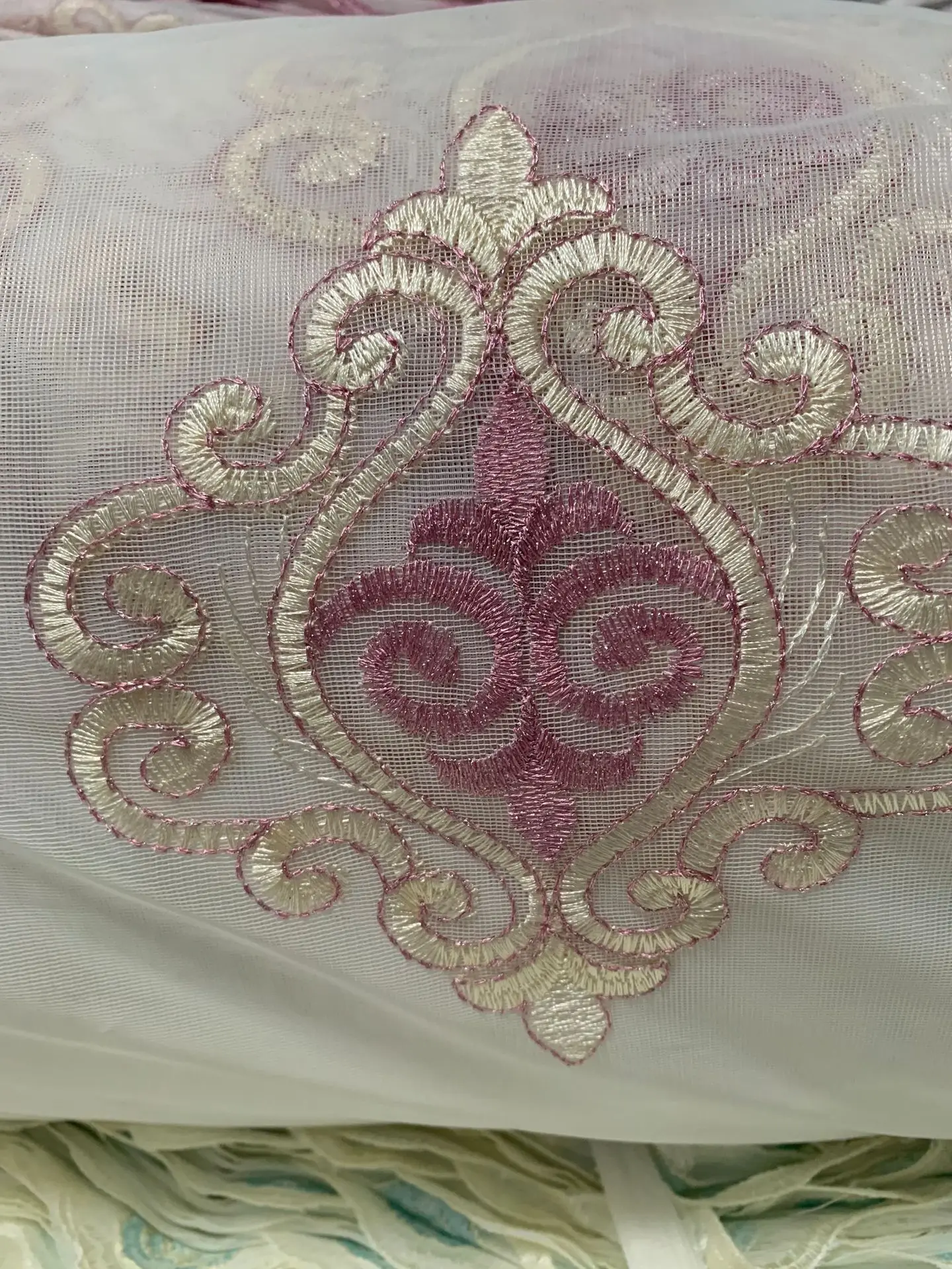 2024 High-Grade Embroidery White Gauze Curtain Semi Blackout Luxury Living Room Balcony Bedroom Exquisite Curtain