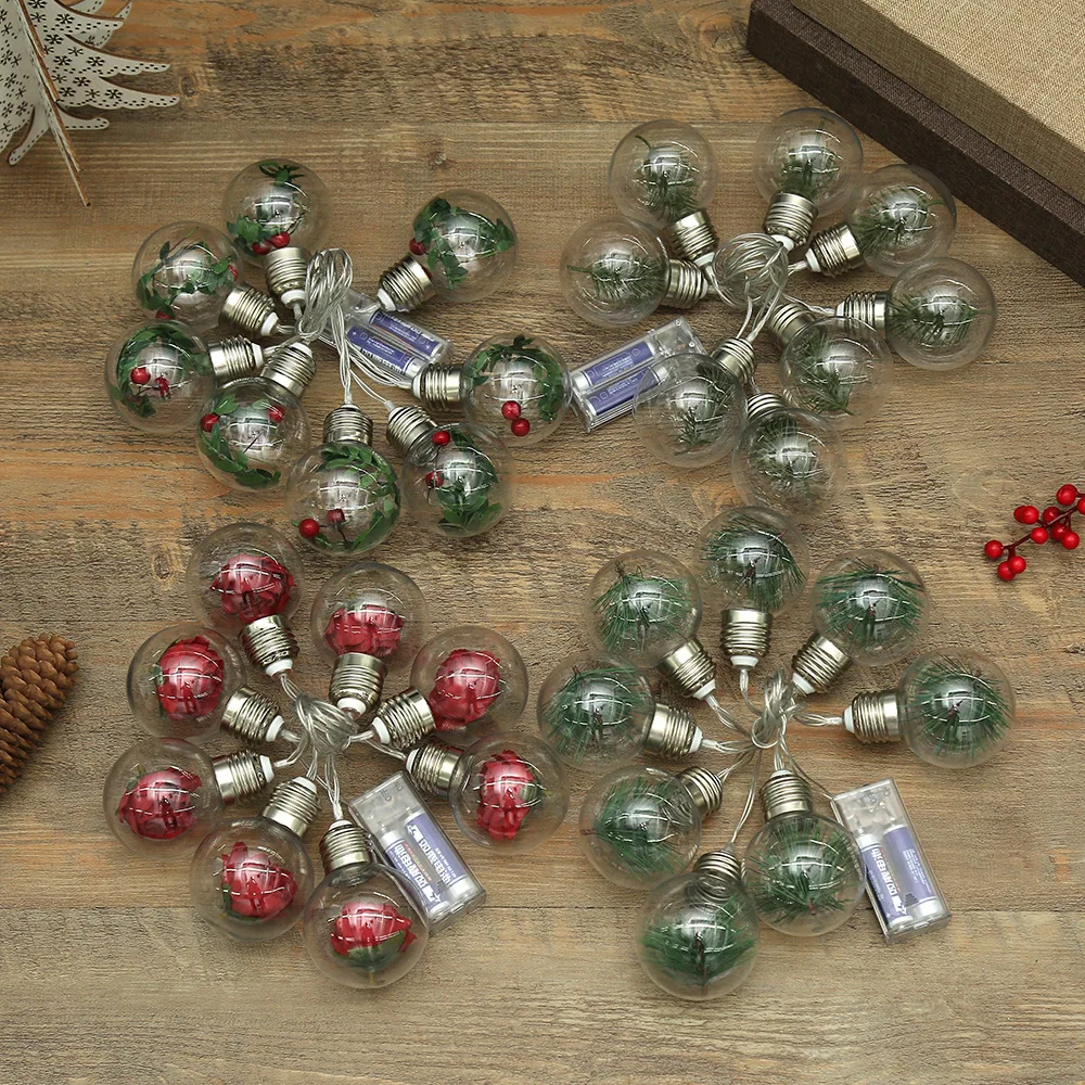 TSINYE Edison Inspired Clear Plastic String Lights Festive Hanging LED Christmas tree Decoration pendant Bulb Balls