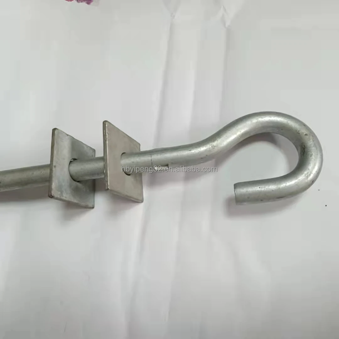 Factory Price Hot Dip Galvanized Anchor Bolt with Nut Hook Bolt Pigtail Bolt
