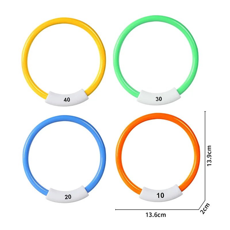 3Pack Diving Toys Underwater Swimming Ring fish pool swimming diving Rings children diving fish rings