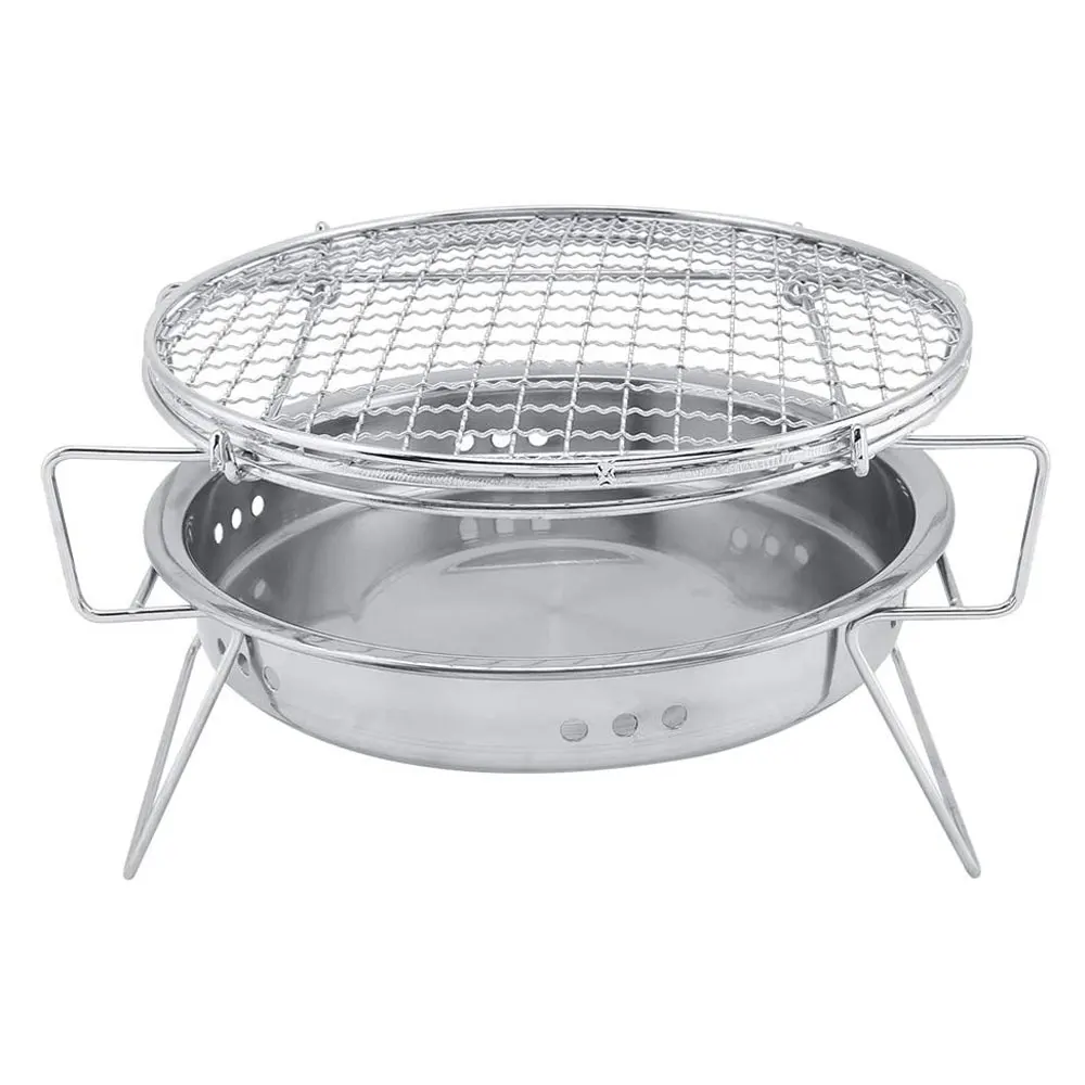 Stainless Steel BBQ Grills Folding Shelf Charcoal Grill Portable Outdoor Picnic DIY Meats Shrimp Barbecue Grill BBQ Tools