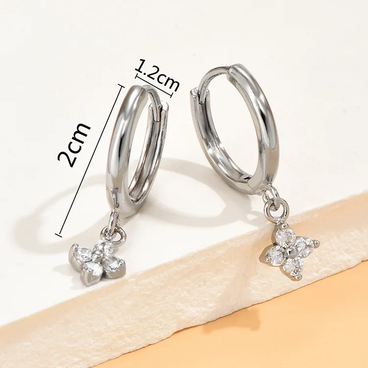 2024 Fashion Hoop Earrings Set Copper Zircon Hoop Earring Gold Plated Earrings Dainty Jewelry for Women Girls