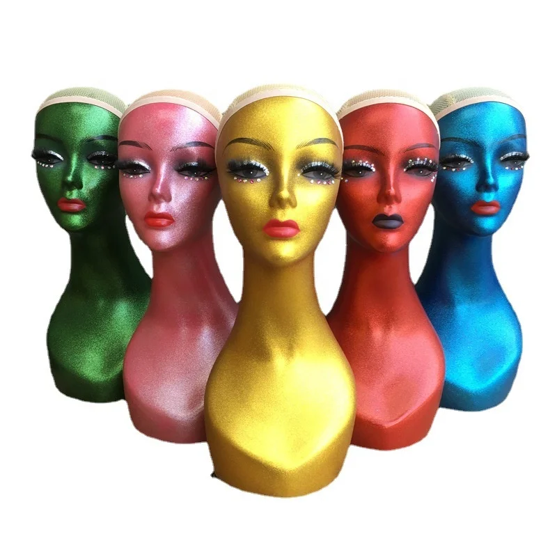 Fashion lifelike European model head wigs jewelry display make up female manikin mannequin heads without shoulder for sale