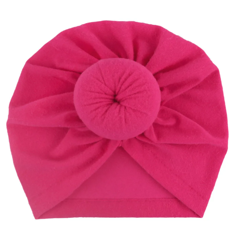 2019 Baby Cotton Blends Hat Hair Bands Elastic Headwraps Headband Soft Bowknot Turban for Children Girls  Baby