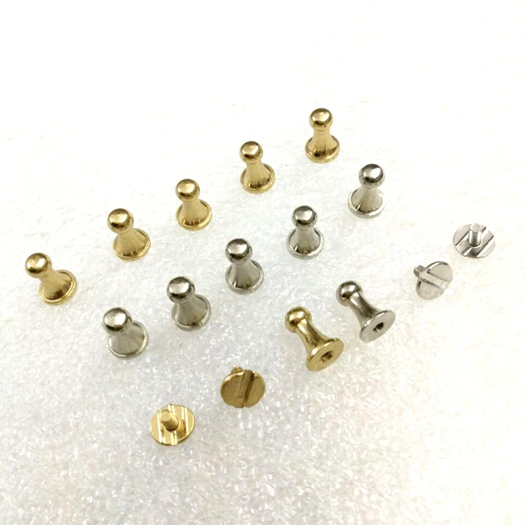 
Wholesale 4*6*9mm Alloy Screw Rivets Screw Knob For Handbag Belt Shoes Watchband Metal Rivets 