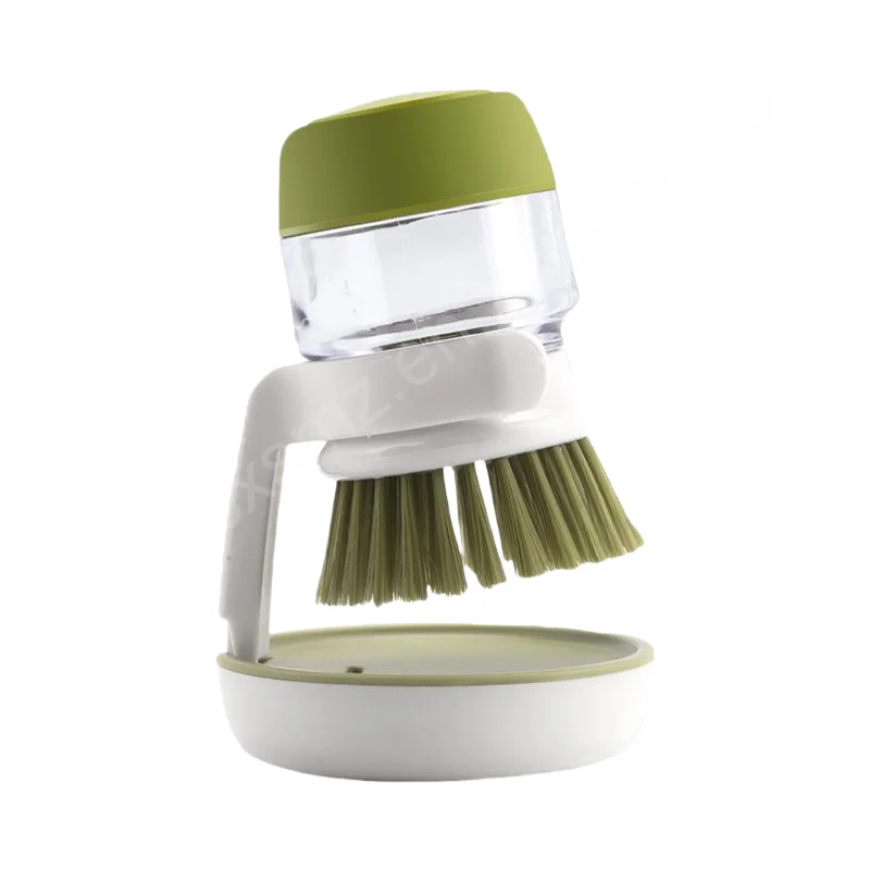 Multifunctional Kitchen Cleaning Tool Holder Rack Hand Press Manual Soap Dispenser Pot Dish Brush