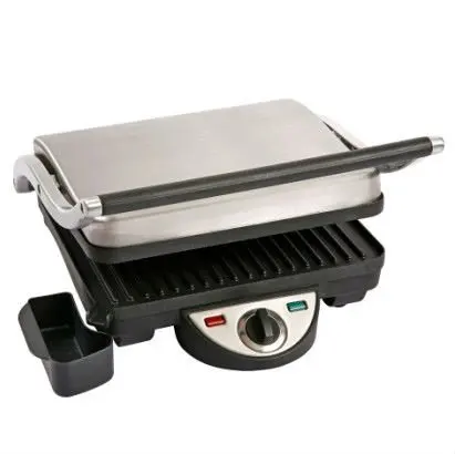 4 slices panini press panini grill  burger maker with thermostat knob control  temperature