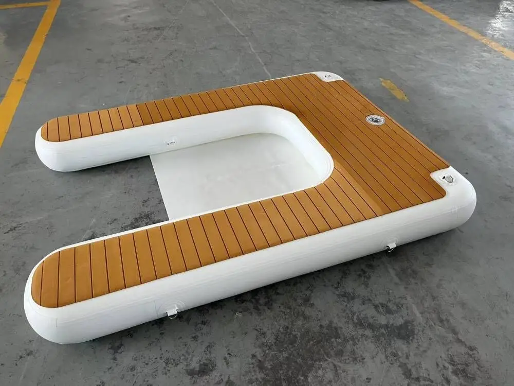 Плавающий Понтонный водяной гидроцикл надувная док-станция для яхты остров