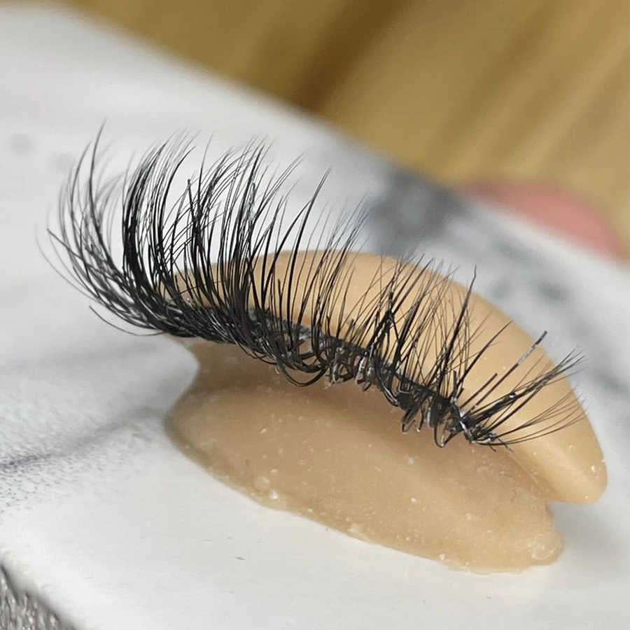 Russian Volume Eyelash Extension Cashmere Double Tips Ellipse Flat Lashes Silk Flat Lashes Extension Promades