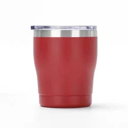 Double walled 10oz stainless steel tumblers insulated coffee mugs with lid stainless steel milk cup