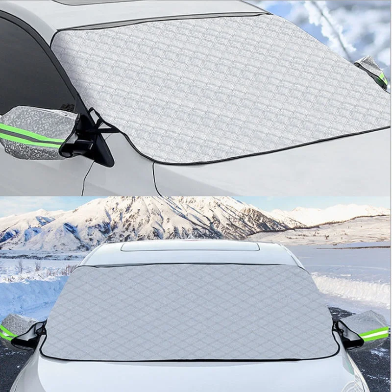 Green reflective bar antifreezing  frostproof waterproof snowproof car front windshield sunshade snow cover
