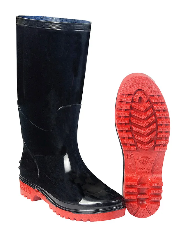 Прямая поставка с завода, двухцветные ПВХ резиновые сапоги, высококачественные противоскользящие рабочие сапоги