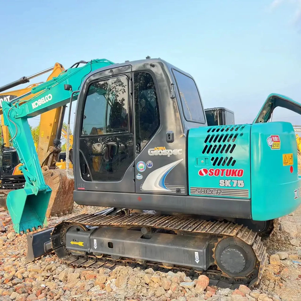 Used Excavator Japan KOBELCO 75 Mini Used 7.5ton Kobelco sk 75 Excavator Good Condition EPA for Sale