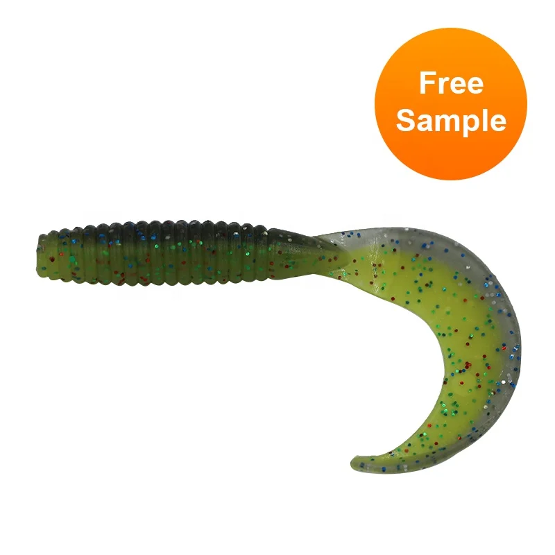 Artificial Simulation 2g mini curl tails screw body floating jig lure fishing gears soft lures