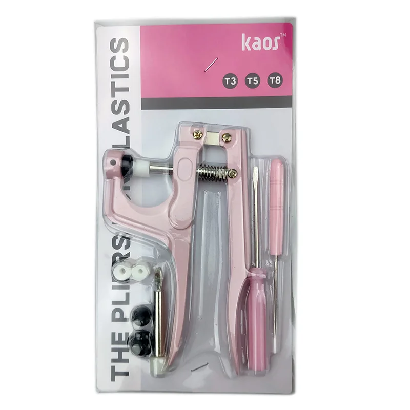 Hot selling fashion wholesale clamp pliers kit plastic snap button pliers Sewing Accessory Set for Knitting Hand Work Tool