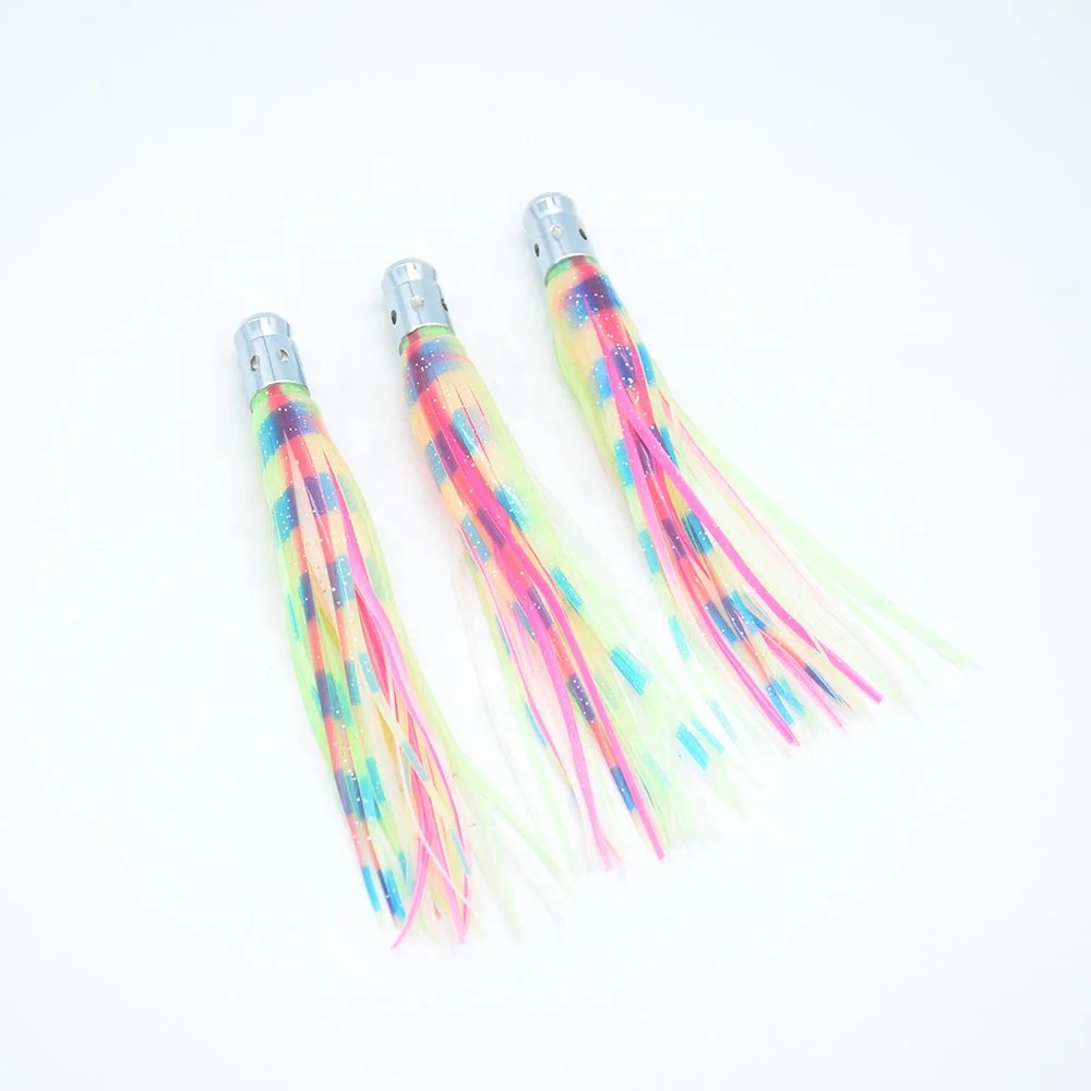 Fishing Lures 37g Boat Acrylic Resin Octopus Bionic Squid Fishing Bait Feather Skirt Fishing Troll Lure