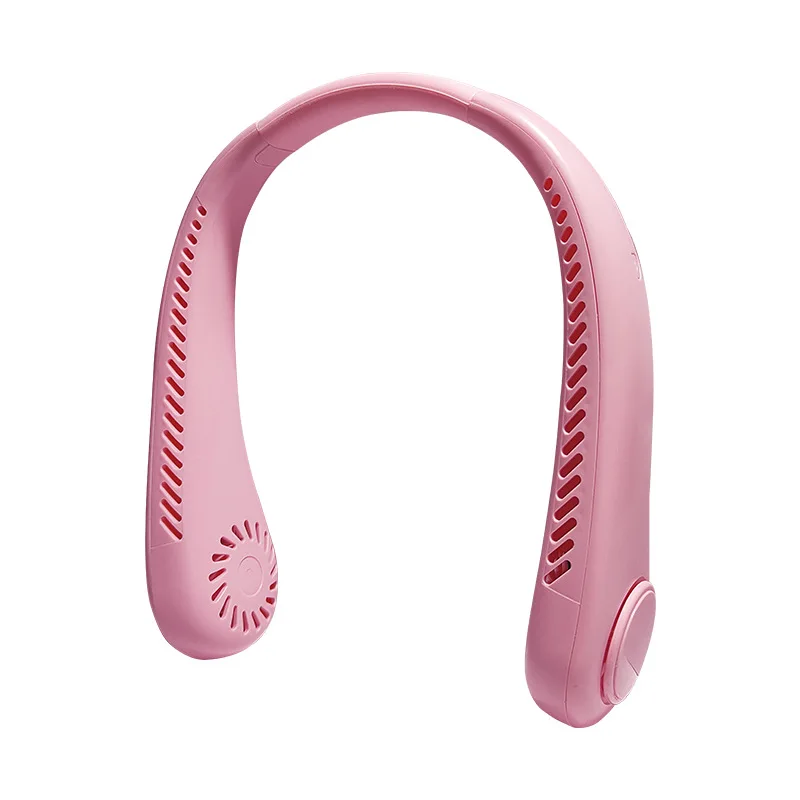 Лидер продаж, портативные и носимые вентиляторы для шеи, безлистный мини-безлистный подвесной охлаждающий вентилятор, Перезаряжаемый для путешествий на открытом воздухе