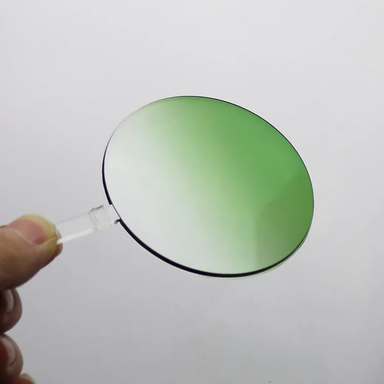 EXIA NY1 Sunglasses Lenses Nylon for Rimless Glasses Base Curve 0.5 Color Gradient Green Lens