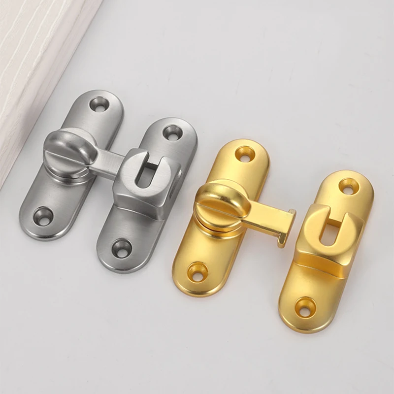 New 90 /180 Degrees Buckle Lock Zinc alloy Sliding Door Lock Kitchen Door  Anti-theft Security Door Lock Bolt Latch