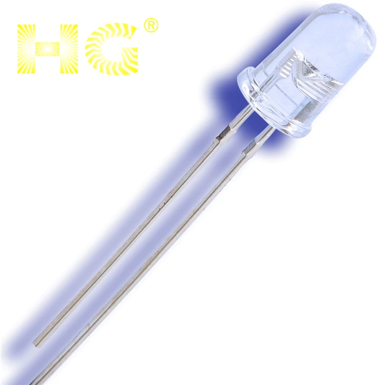 HG 5 мм круглый желтый свет led диод прозрачные линзы длинные шпильки 25 градусов для рекламного освещения коробка вывеска использовать светодиод