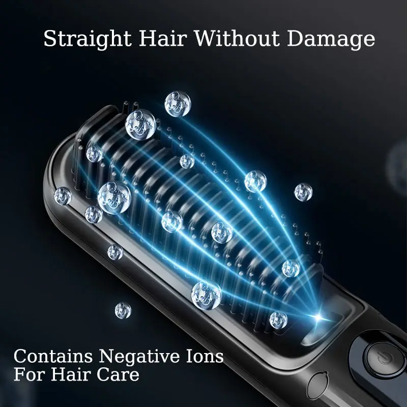 Wireless straightening comb negative ions do not hurt hair curling iron straightener splint dual purpose electric comb fluffy