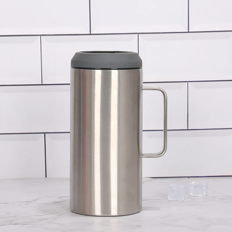 New Arrival Double Wall 40oz Stainless Steel Beer Bottle Insulated Can Cooler Holder with Handle Portacaguamon