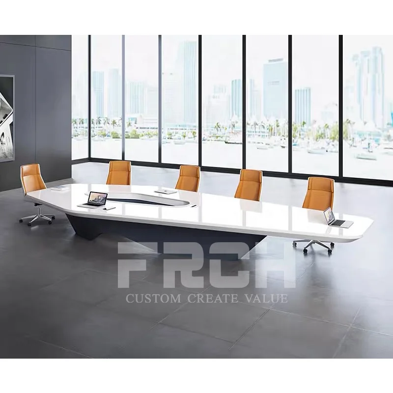 Современная роскошная мебель для конференц-зала под заказ, деревянный стол для конференц-конференций руководителей